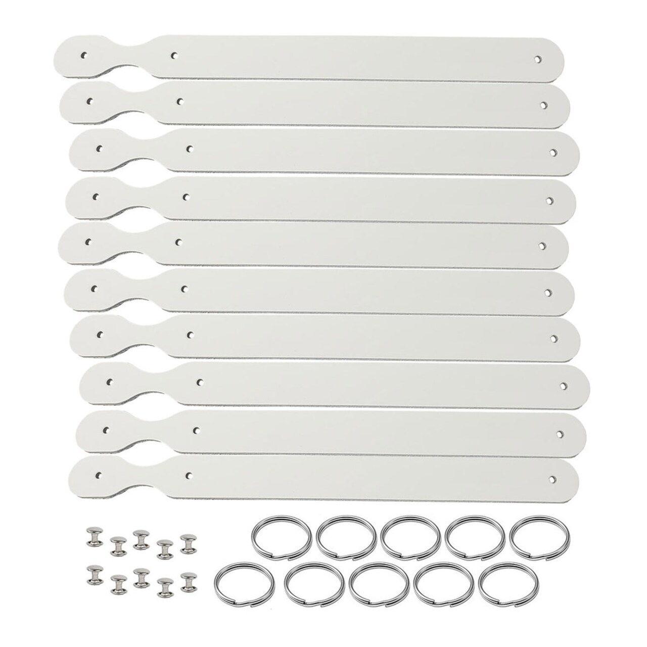 Blank Leather Keychains – 3/4" Full Grain DIY Kit (10 Pack)-Promotional-Fundraising-Personalized Gifts